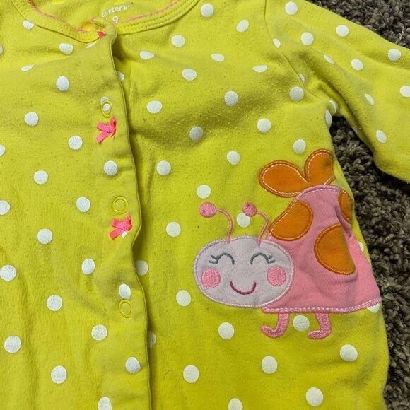 CARTERS | 3/$15 Yellow Baby Girl Sleeper - Picture 2 of 3